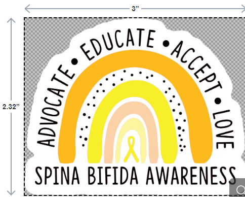 Spina Bifida Awareness Stickers